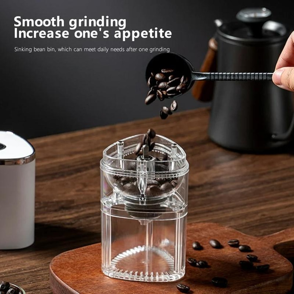 Magnetic Snap Portable Electric Coffee Grinder with Adjustable Ceramic Burr & LED Light