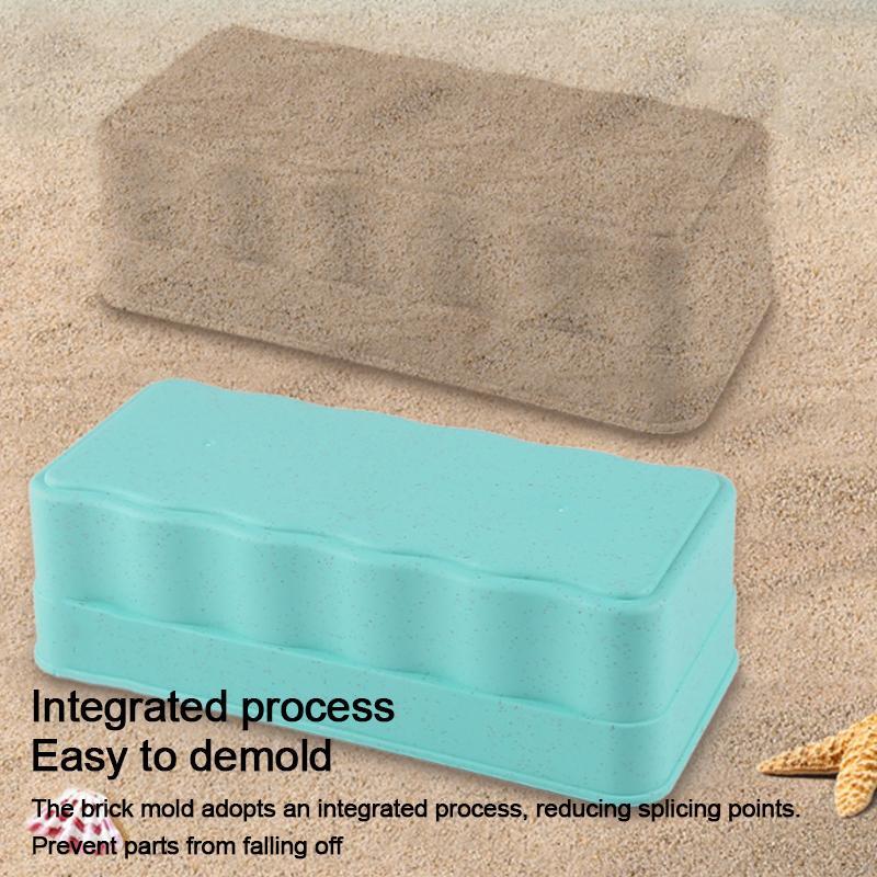 Creative Sand Castle Builder Beach Toy Set for Kids with Brick Mold and Shovels