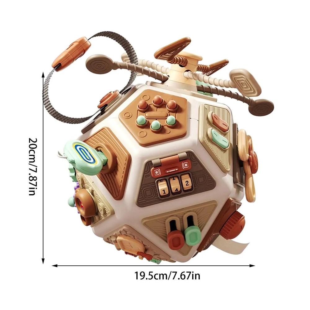 Montessori Busy Board Activity Cube 22-in-1 Sensory Learning Toy for Toddlers