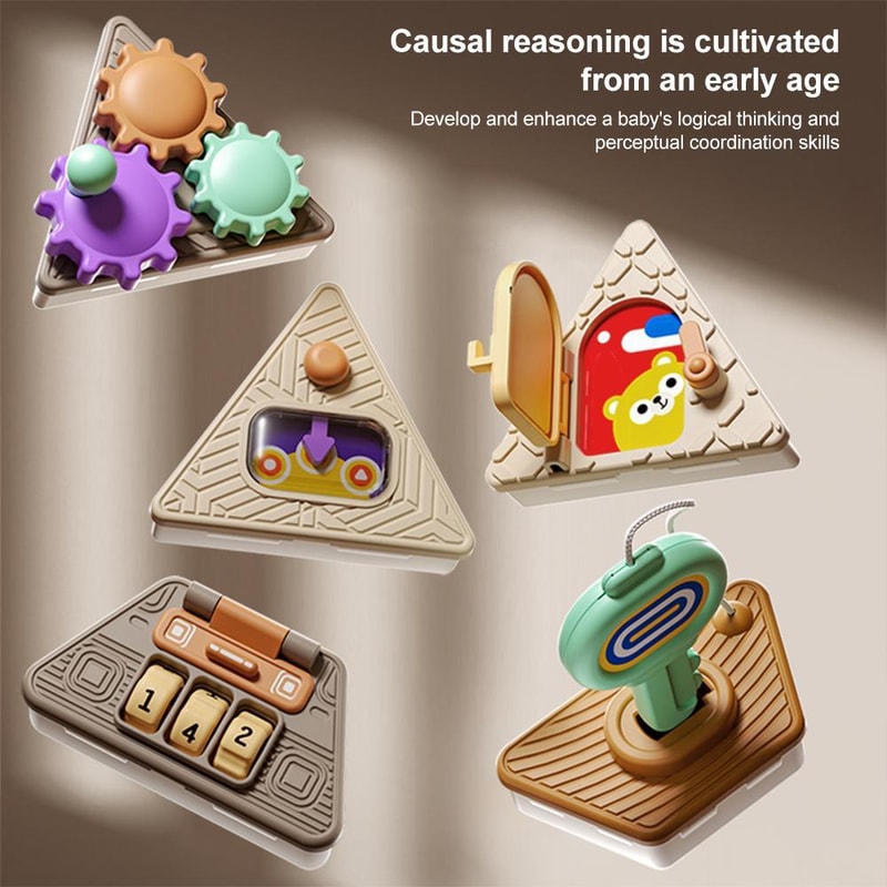 Montessori Busy Board Activity Cube 22-in-1 Sensory Learning Toy for Toddlers