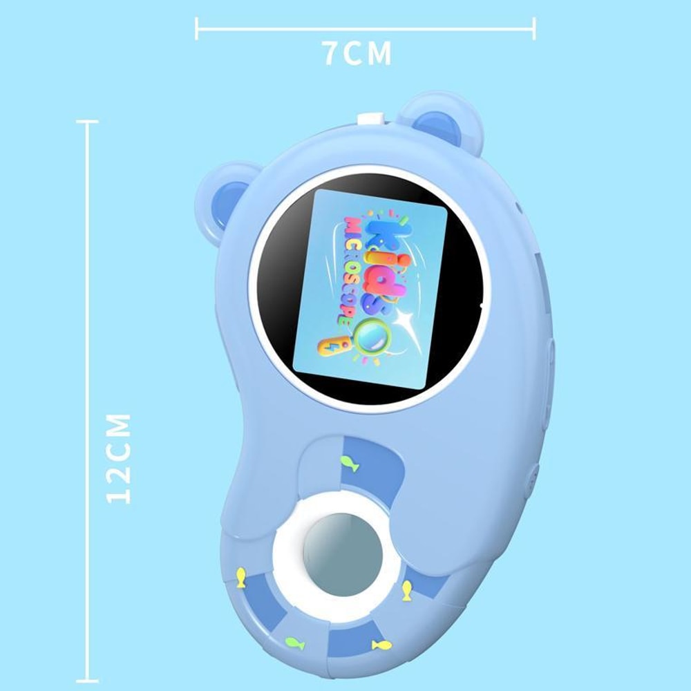 Kids HD Digital Microscope with Screen Portable Electronic Magnifier Science Exploration Toy