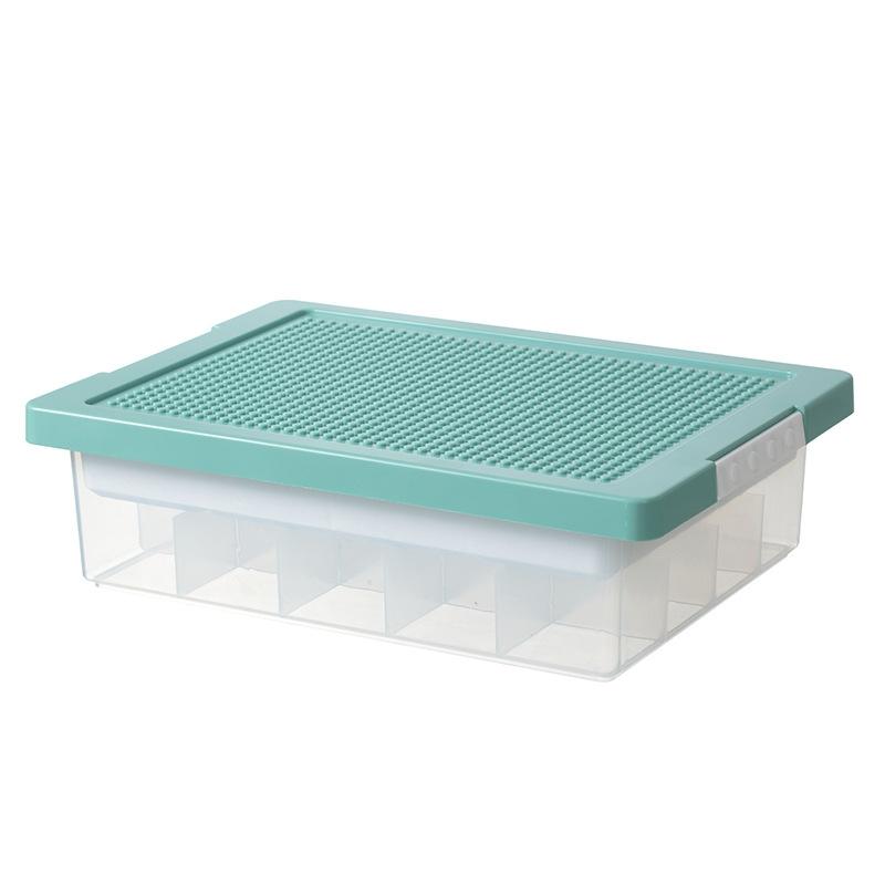 Build & Sort Kids Building Block Storage Organizer Box with Compartments