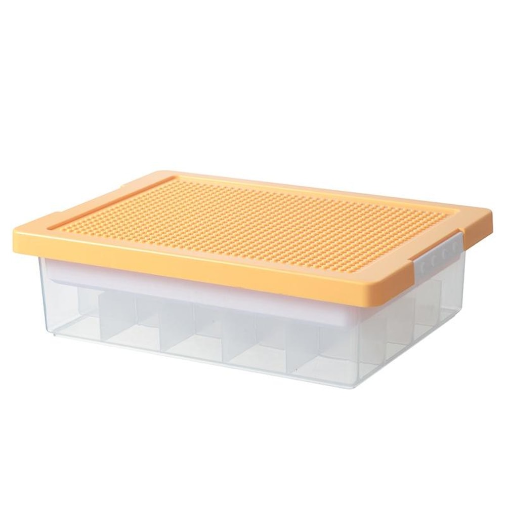 Build & Sort Kids Building Block Storage Organizer Box with Compartments