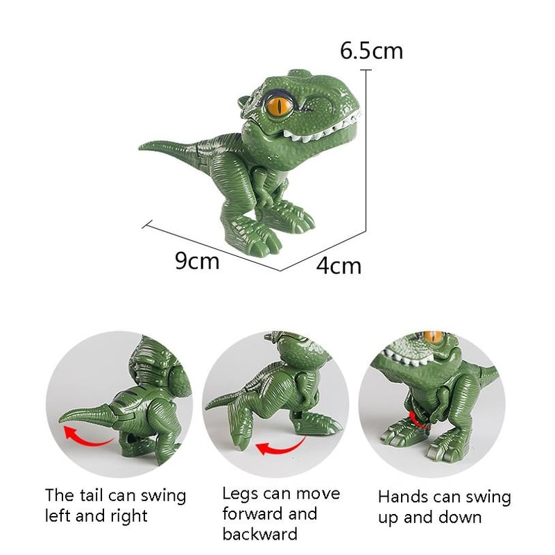 TRex Finger Bite Dinosaur Toy Set For Kids Interactive Tyrannosaurus Figures 2