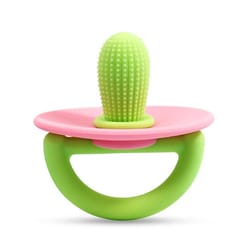 cactus baby teether toy food-grade silicone baby teether for soothing gum relief