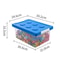 Kids Clear Building Block Storage Box with Lid Stackable Toy Organizer