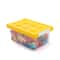 Kids Clear Building Block Storage Box with Lid Stackable Toy Organizer