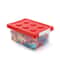 Kids Clear Building Block Storage Box with Lid Stackable Toy Organizer