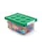 Kids Clear Building Block Storage Box with Lid Stackable Toy Organizer