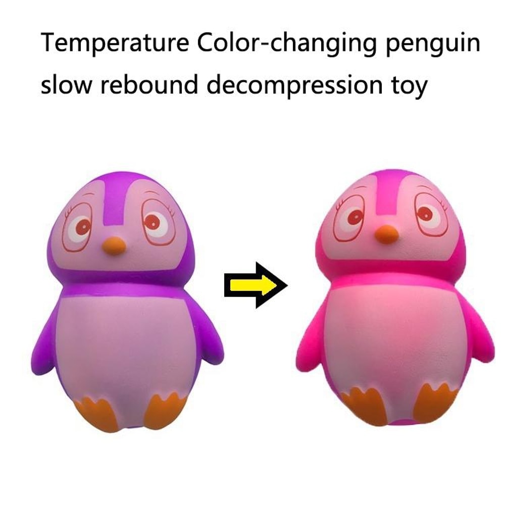 ColorChanging Penguin Squishy Stress Relief Toy Slow Rebound Sensory Fidget 1