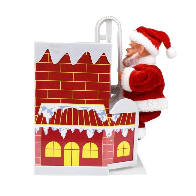 Animated Climbing Santa Chimney Toy With Music Christmas Decoration Gift 1