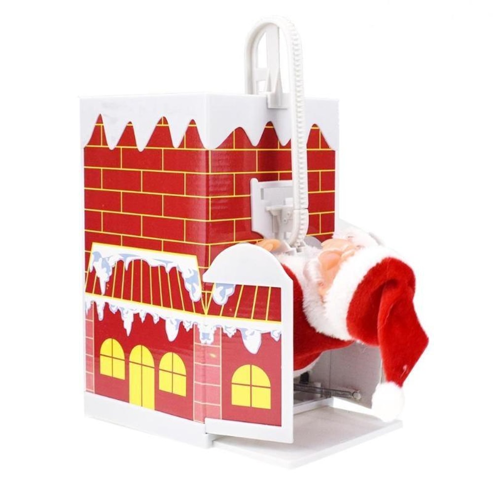 Animated Climbing Santa Chimney Toy With Music Christmas Decoration Gift 4