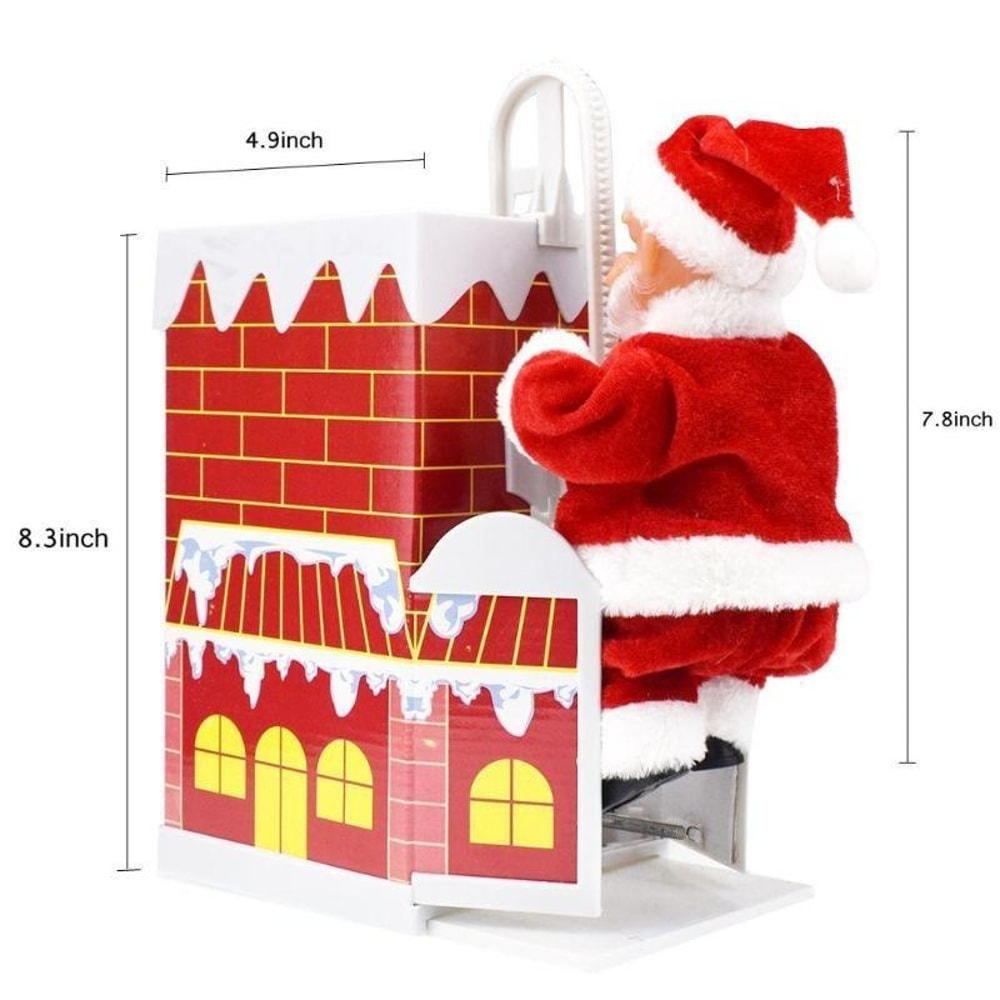 Animated Climbing Santa Chimney Toy With Music Christmas Decoration Gift 6
