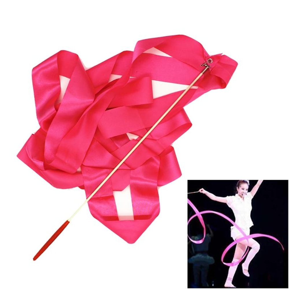 Kids Artistic Gymnastics Ribbon Wand Set 4M Satin Dance Streamers for Ballet, Training & Play