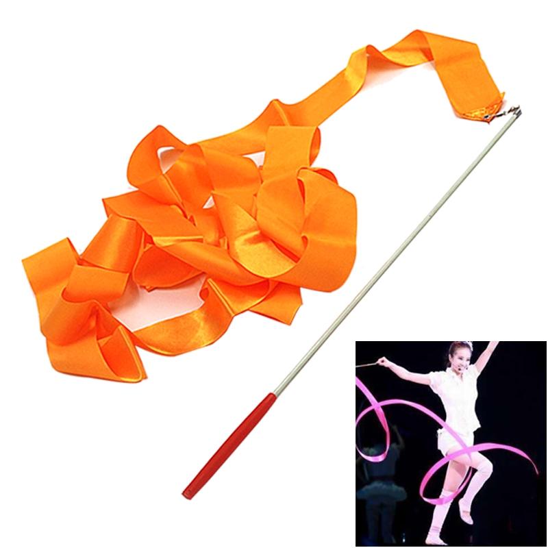 Kids Artistic Gymnastics Ribbon Wand Set 4M Satin Dance Streamers for Ballet, Training & Play