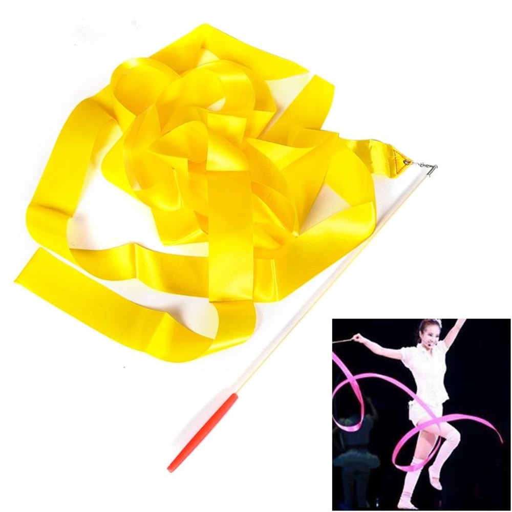 Kids Artistic Gymnastics Ribbon Wand Set 4M Satin Dance Streamers for Ballet, Training & Play