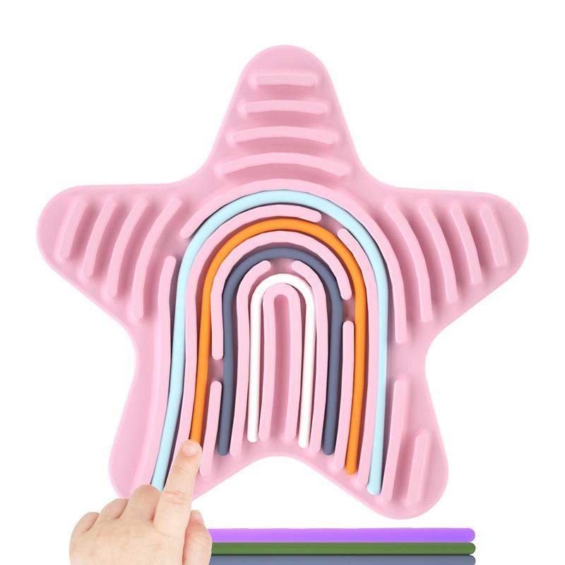 CalmStars Sensory Activity Board for Kids & Adults Silicone Sensory Toy Stress Relief Puzzle