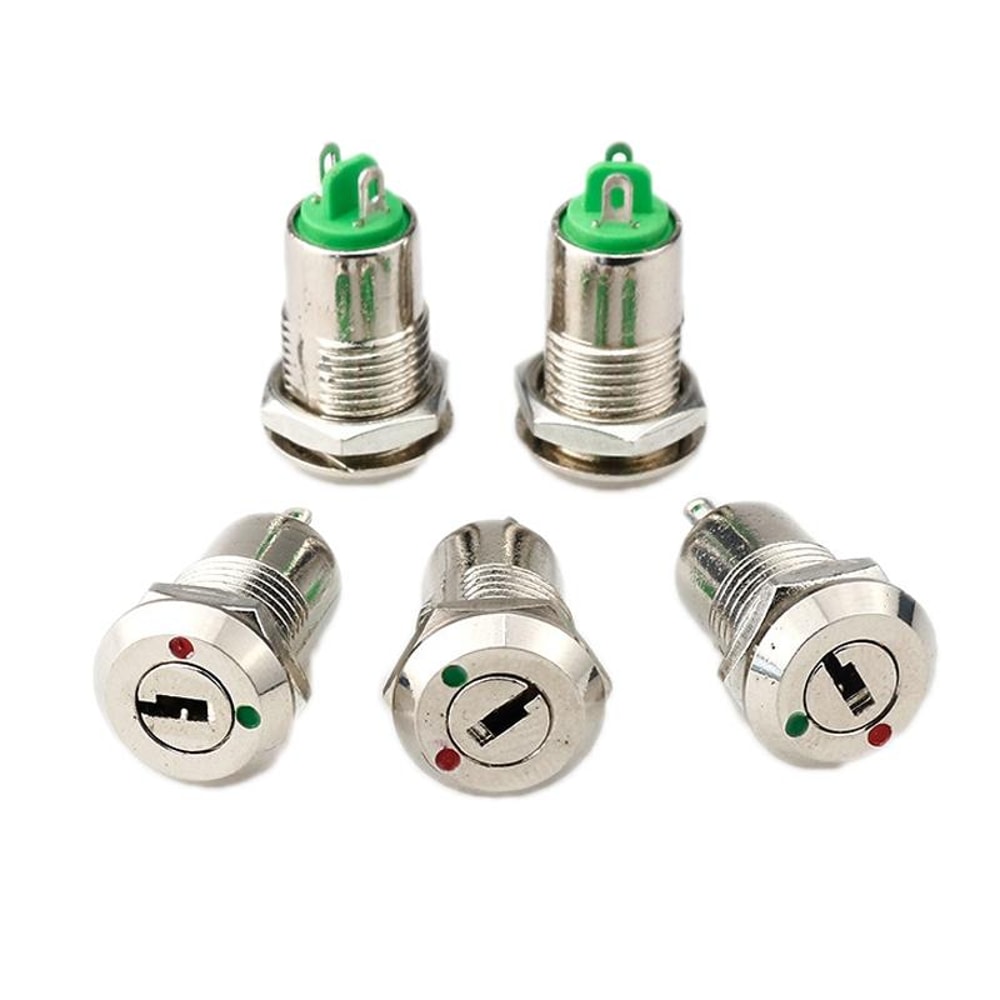 12mm Electronic Lock Switch Metal Key Knob Lock for Toy Cabinets, Control Panels & DIY Projects