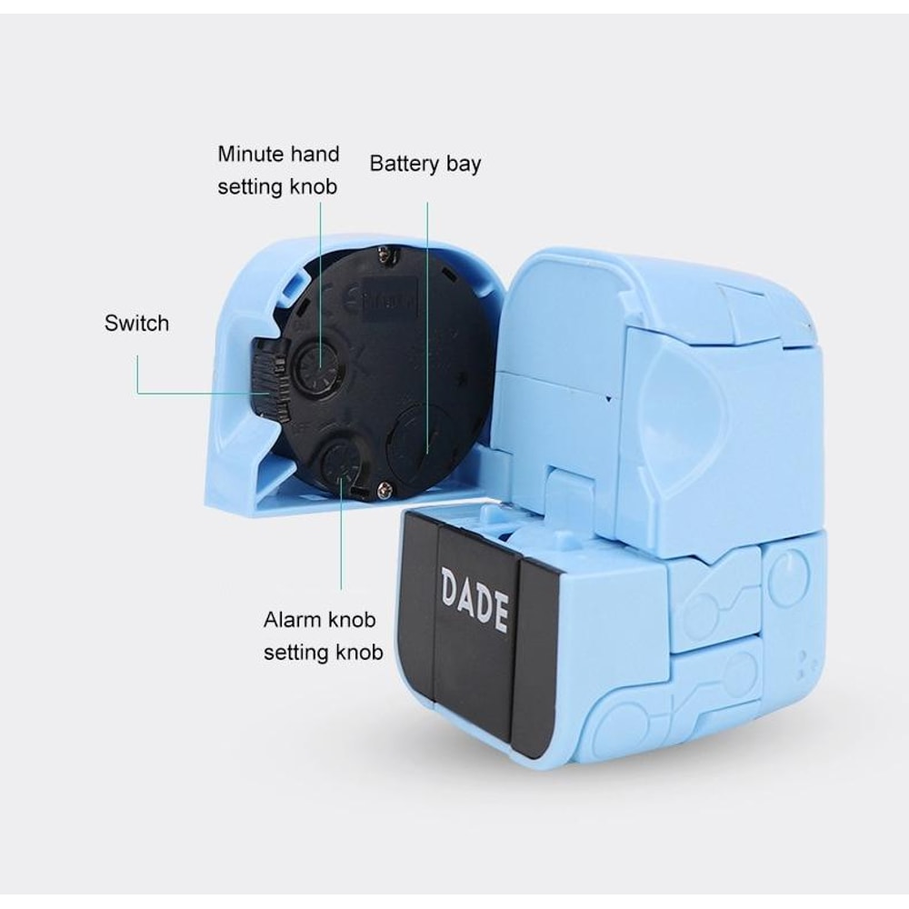 Smart Transforming Robot Alarm Clock for Kids Cute Dog Bedside Toy