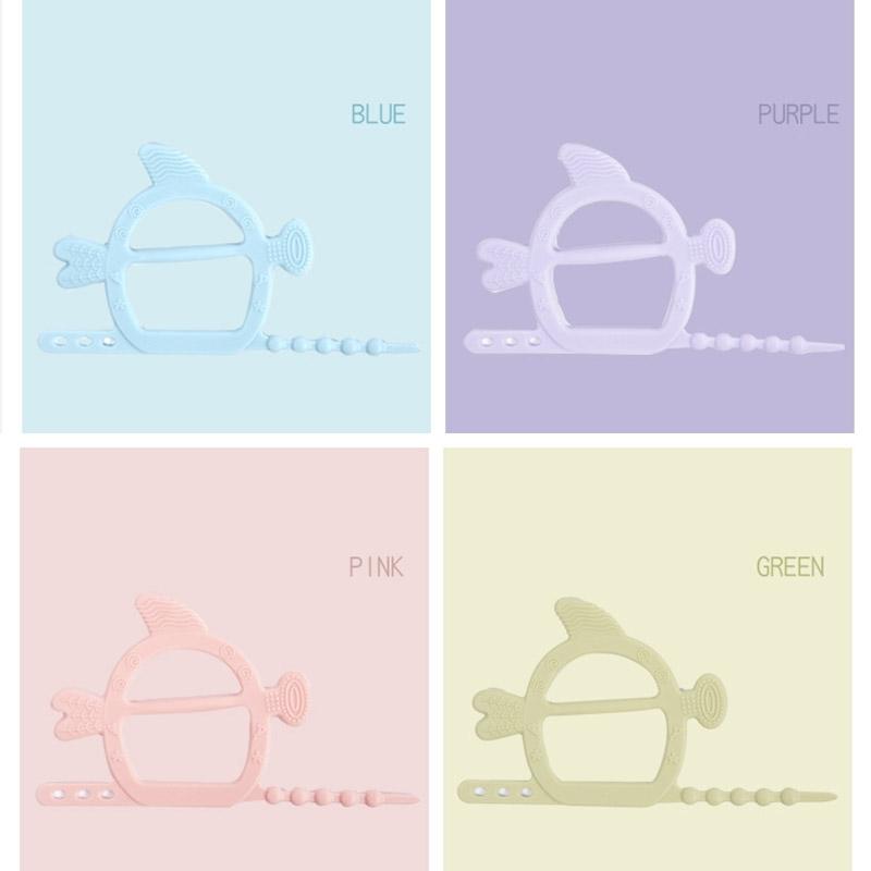 Gentle Silicone Baby Teether Stick for Teething Relief Safe BPA-Free Molar Chew Toy
