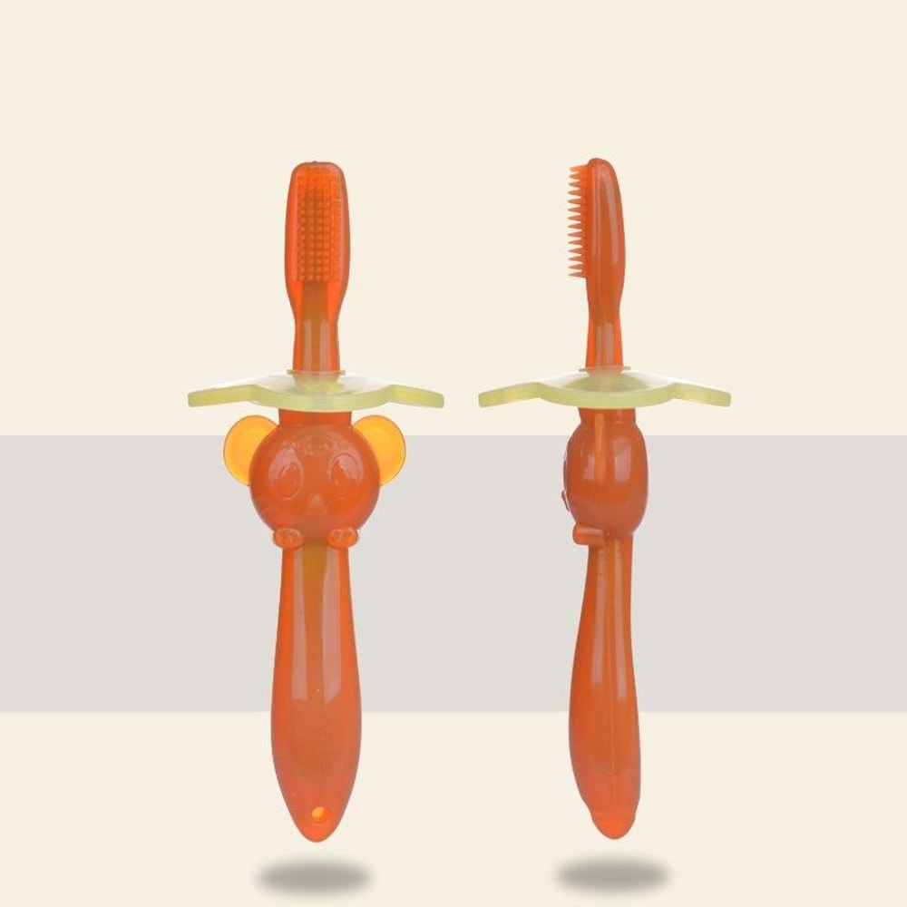 Nano Silver Baby Teething Toothbrush & Silicone Teether with Safety Guard