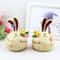 Whimsical Fat Garlic Rabbit Resin Figurine Set for Home Decor and Gift Giving