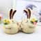 Whimsical Fat Garlic Rabbit Resin Figurine Set for Home Decor and Gift Giving