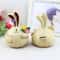 Whimsical Fat Garlic Rabbit Resin Figurine Set for Home Decor and Gift Giving