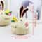 Whimsical Fat Garlic Rabbit Resin Figurine Set for Home Decor and Gift Giving