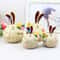 Whimsical Fat Garlic Rabbit Resin Figurine Set for Home Decor and Gift Giving