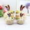 Whimsical Fat Garlic Rabbit Resin Figurine Set for Home Decor and Gift Giving
