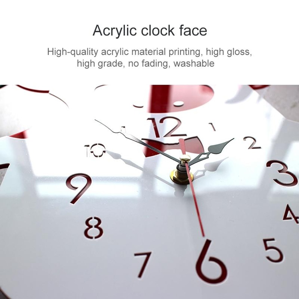 Silent Cow Swing Acrylic Wall Clock For Home Office Bedroom Decor 5