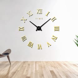 oversized wall clock for living room decor with silent quartz movement