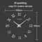 Oversized Wall Clock for Living Room Decor with Silent Quartz Movement