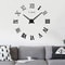 Oversized Wall Clock for Living Room Decor with Silent Quartz Movement