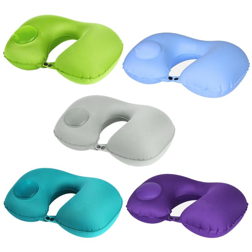 ComfortPress AutoInflating Travel Neck Pillow For Airplane Car Office Support 10