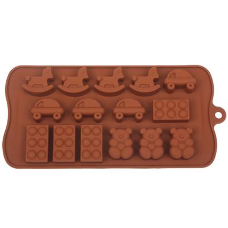 12-Cavity Silicone Chocolate Mold for DIY Candy and Homemade Chocolate Making