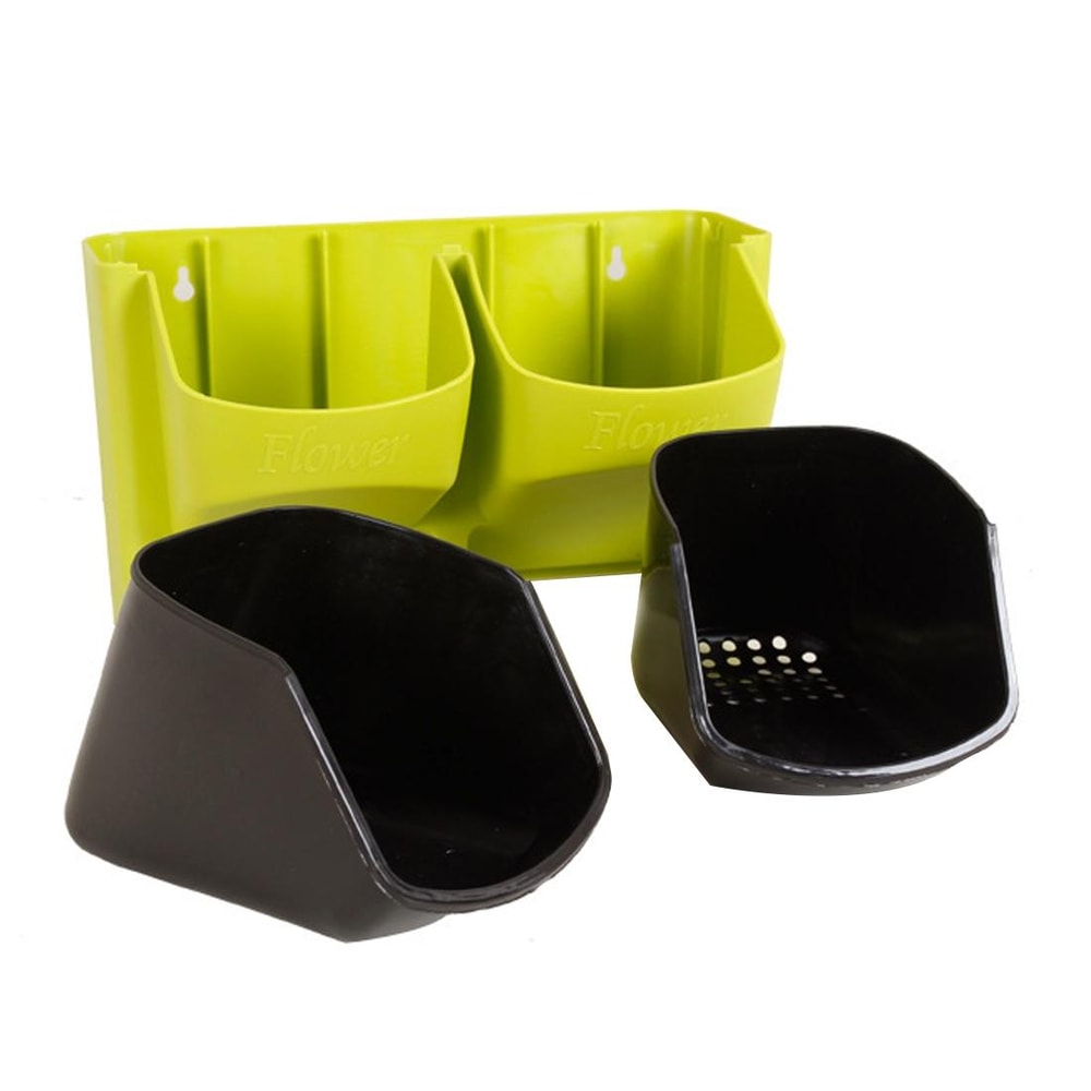 Vertical Garden Wall Planter Set with Removable Pots for Indoor Outdoor Balcony Decor