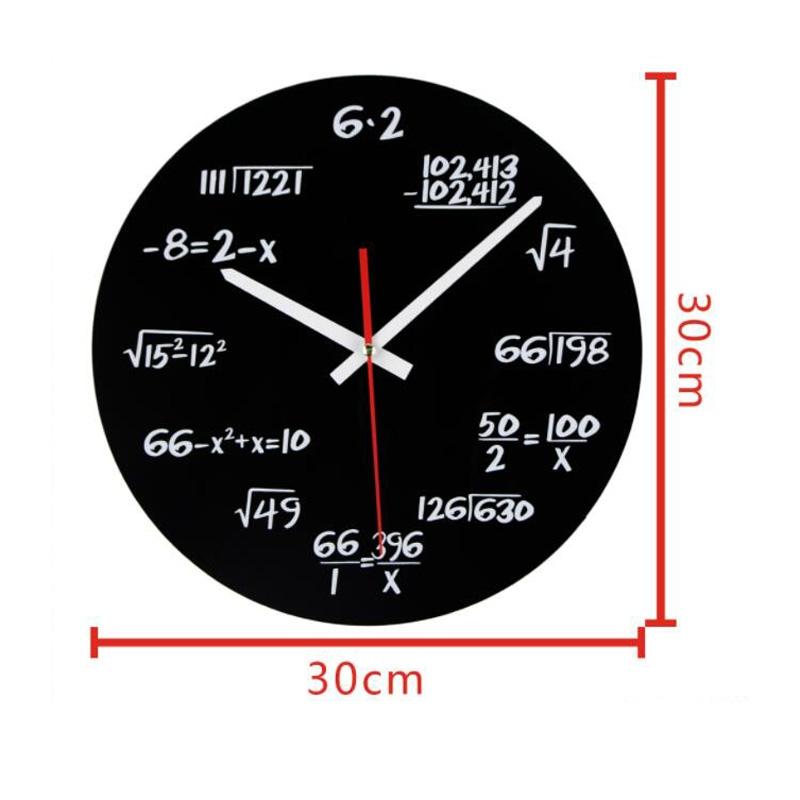 Math Genius Acrylic Wall Clock Silent Modern Mathematical Formula Decor