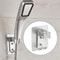 Premium Space Aluminum Adjustable Shower Head Holder No Drill Adhesive Wall Mount Bracket 0
