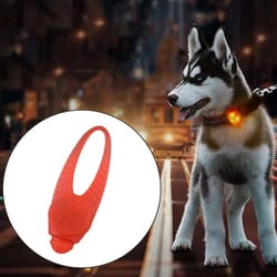 glowguard red led dog collar light waterproof safety pendant