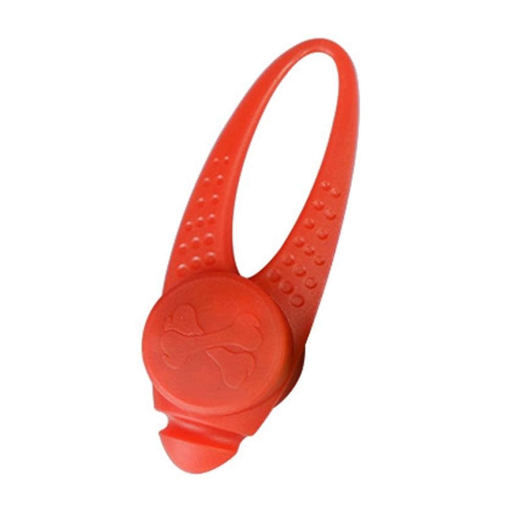 GlowGuard Red LED Dog Collar Light Waterproof Safety Pendant