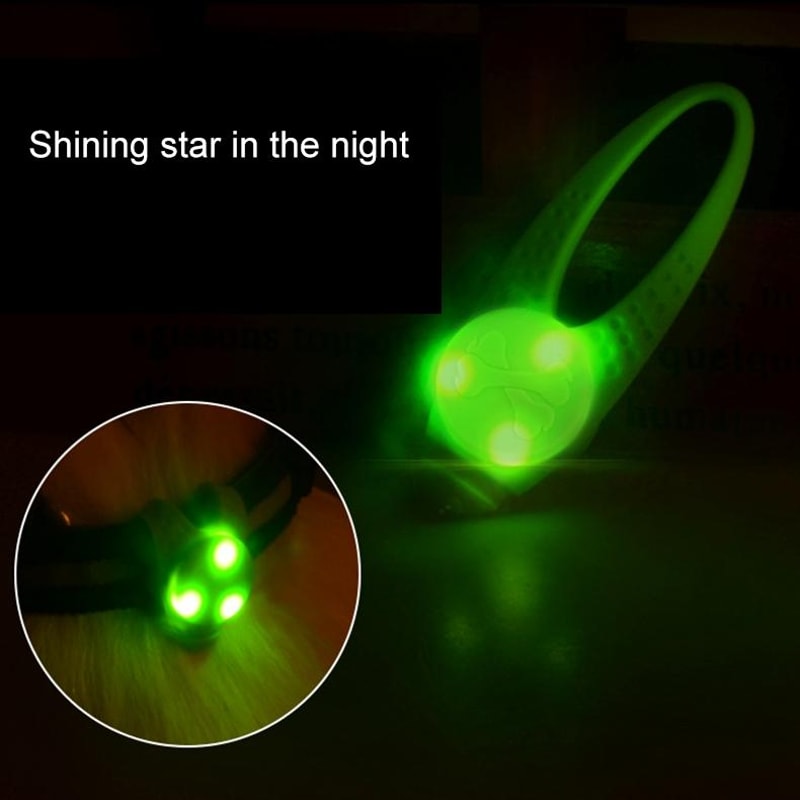 GlowGuard Red LED Dog Collar Light Waterproof Safety Pendant