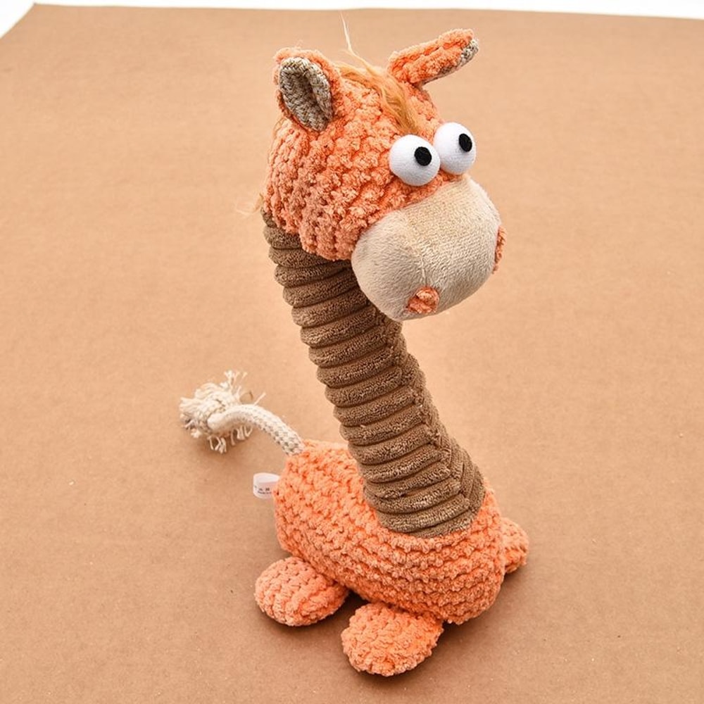 Squeaky Plush Dog Toy Durable Cartoon Molar Chew Toy For Boredom Relief 2