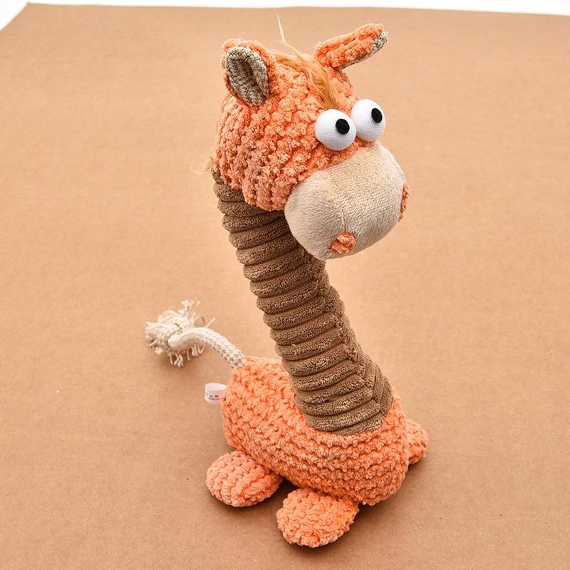 Squeaky Plush Dog Toy Durable Cartoon Molar Chew Toy For Boredom Relief 2