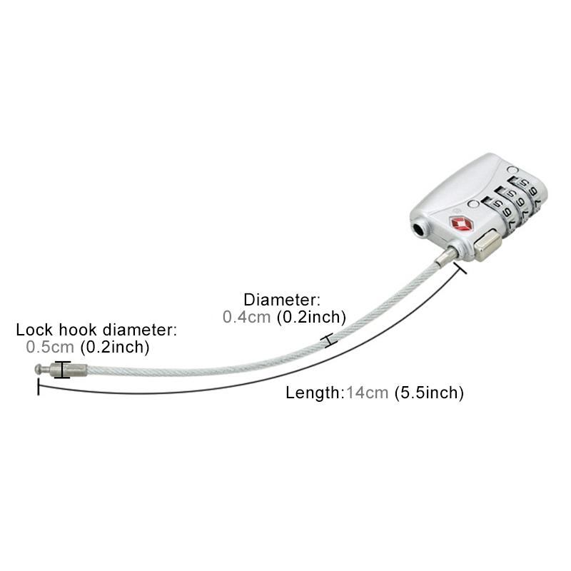 JASIT Heavy Duty TSA Approved Luggage Lock Durable Zinc Alloy 3 Digit Combination Padlock 5