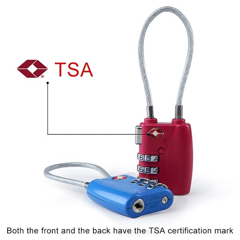 JASIT Heavy Duty TSA Approved Luggage Lock Durable Zinc Alloy 3 Digit Combination Padlock 7