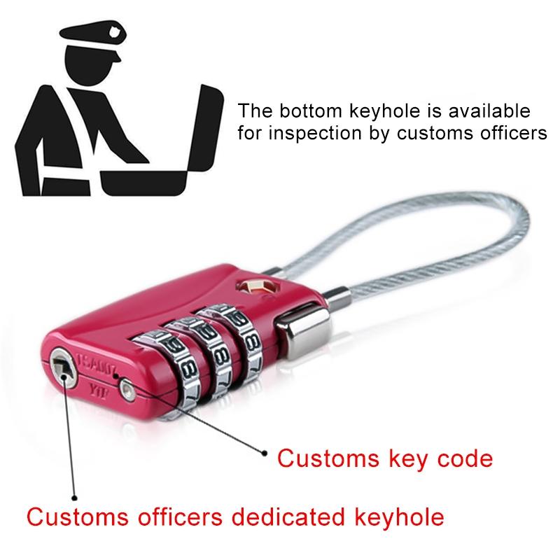 JASIT Heavy Duty TSA Approved Luggage Lock Durable Zinc Alloy 3 Digit Combination Padlock 8