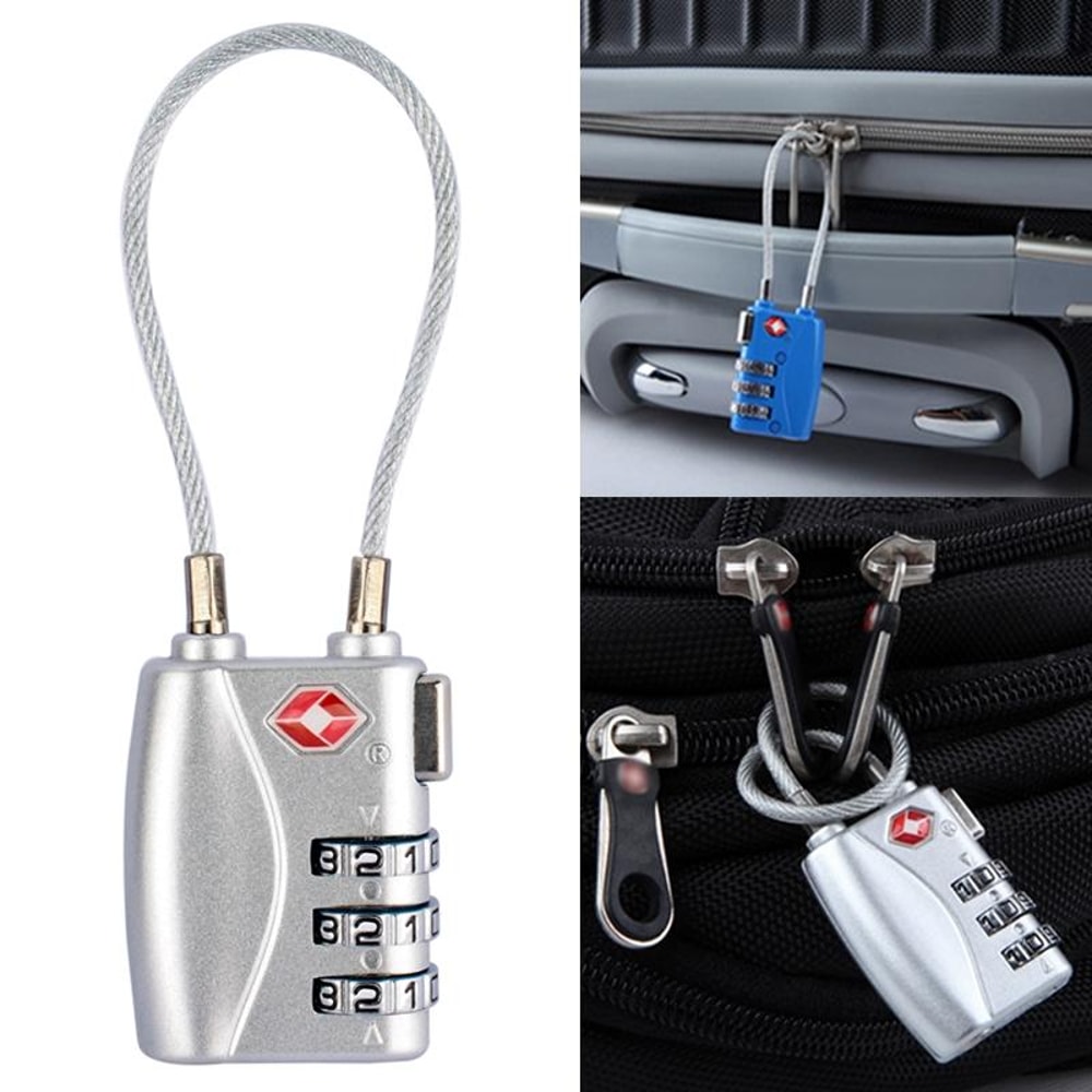 JASIT Heavy Duty TSA Approved Luggage Lock Durable Zinc Alloy 3 Digit Combination Padlock 17