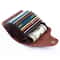 KB39 Elegant Genuine Leather Card Holder and Accordion Wallet Brown